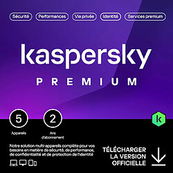 Kaspersky Premium - Licence 2 ans - 5 appareils - A télécharger