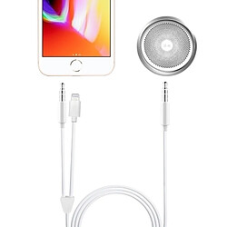 Wewoo Pour iPhone, iPad, Samsung, Huawei, Xiaomi, HTC 1m 2 en 1 Lightning mâle et 3,5 mm à 3,5 mm câble audio AUX,