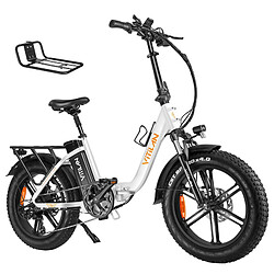 Vitilan U7 2.0 Vélo électrique pliable, gros pneu 20 * 4,0 pouces, 750 W, 48 V 20 Ah – Blanc Vélo électrique pliable Vitilan U7 2.0, gros pneu 20 * 4,0 pouces, moteur 750 W, batterie au lithium LG amovible 48 V 20 Ah, vitesse maximale de 28 mph, portée de 50 à 65 milles, système de suspension double, frein à disque hydraulique – Blanc