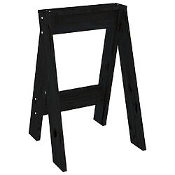 Avis vidaXL Tabourets lot de 2 noir 40x40x60 cm bois massif de pin