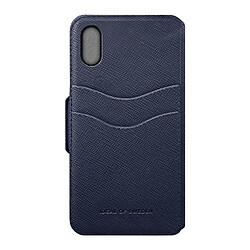 Etui Clapet iPhone X et XS Ideal of Sweden Saffiano bleu nuit Coque Magnétique