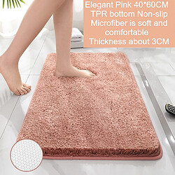 LUUCOZK Tapis de bain antidérapants absorbants à séchage rapide, décoration de salle de bain, rose élégant, 40 x 60 cm-Taille standard 