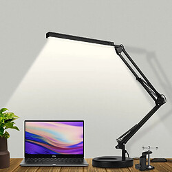 Vendos85 Lampe de Bureau LED avec clip et base noir