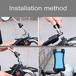 Wewoo Pour 3.5-6.5 pouces Téléphone Mobile vert Universel 360 Degrés Rotation Libre ABS Support de de Moto Mountain Bike de Navigation GPS / Titulaire pas cher