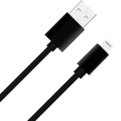 WOW Câble USB A/Lightning 1m - 2.4A Noir