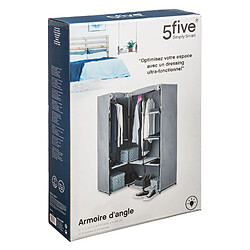 Acheter Five Simply Smart Armoire d'angle avec 1 penderie et 10 étagères - Gris