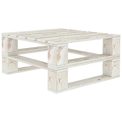 vidaXL Table palette de jardin blanc bois