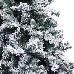 Avis vidaXL Sapin de Noël artificiel avec neige floquée vert 120 cm PVC