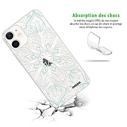 Avis Coque iPhone 12 mini souple transparente Mandala Turquoise Motif Ecriture Tendance Evetane