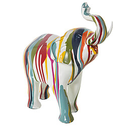 Figurine Décorative Alexandra House Living Multicouleur Plastique Eléphant Peinture 14 x 30 x 28 cm