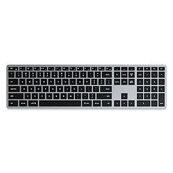 Satechi Clavier SLIM X3 Bluetooth USB-C QWERTY Rétroéclairé avec Pavé Numérique Gris 