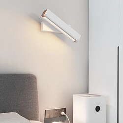 Acheter Universal Applique LED moderne orientable à 270 ° Simple pour chambre à coucher Lampe de chevet pour chambre à coucher Corridor LED Wall Tube (blanc chaud (2700-3500K)) (blanc)