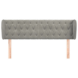 Avis Maison Chic Tête de lit scandinave avec oreilles,meuble de chambre Gris clair 147x23x78/88 cm Velours -MN78088