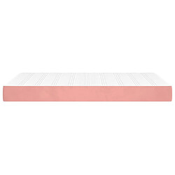 Avis vidaXL Matelas de lit à ressorts ensachés Rose 120x200x20 cm Velours