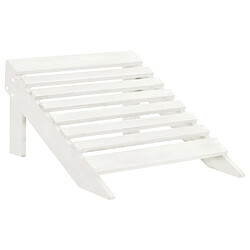 Acheter vidaXL Chaise de jardin avec pouf Bois Blanc