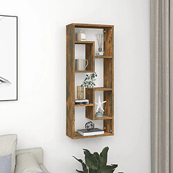 vidaXL Étagère murale Chêne fumé 36x16x90 cm Bois d'ingénierie 