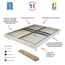 Acheter Ebac Matelas et sommier 140x190 Madere - Decokit - Soutien ferme - Sommier en kit - Chêne