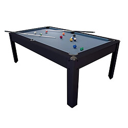 Avis Play4Fun Billard Américain HARMONY 6Ft - 206,5 x 116,5 x 80 cm avec accessoires et plateau dînatoire - Couleur Noir