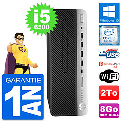 PC HP ProDesk 600 G3 SFF Intel i5-6500 RAM 8Go Disque Dur 2To Windows 10 Wifi - Occasion