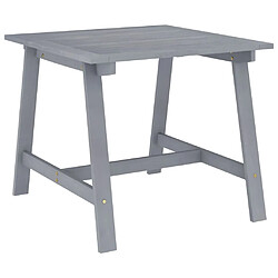 vidaXL Table à dîner de jardin Gris 88x88x74 cm Bois d'acacia massif