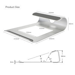 Wewoo Support d'ordinateur portable pour ordinateur en aluminium avec glacière pour Mac Book Series / / Tablet PC / Smartphone