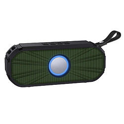 Yonis Enceinte Bluetooth Portable Puissante 10W Autonomie 3-4H Connectivité 10Me Enceinte Bluetooth Portable 10W Puissante Autonomie 4h Radio FM TWS USB TF Aux Vert YONIS