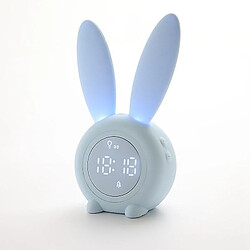 Universal Réveil lumineux pour enfants, réveil pour enfants mignon lapin réveil numérique lumineux LED avec lampe de chevet fonction somnolence contrôle du temps lumineux cadeau pour les enfants filles, garçons, (bleu) 