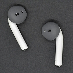 Avis Wewoo Anti poussière 2 PCS sans fil écouteurs en silicone oreillette Bluetooth Casques pour Apple AirPods (Gris)