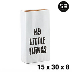 Totalcadeau Sac en Papier my little things (15 x 30 x 8 cm) - Objet déco pas cher Sac en Papier my little things (15 x 30 x 8 cm) - Objet déco