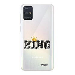 Coque Samsung Galaxy A51 5G souple transparente King Motif Ecriture Tendance Evetane