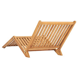 Avis Helloshop26 Transat chaise longue bain de soleil lit de jardin terrasse meuble d'extérieur bois de teck solide 02_0012715