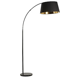 Beliani Lampadaire arc noir et cuivre YABUS