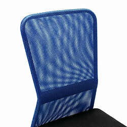 Maison Chic Chaise Gaming | Chaise de bureau Ergonomique Fauteuil Noir et bleu 44x52x100 cm Tissu en maille -GKD42640 pas cher