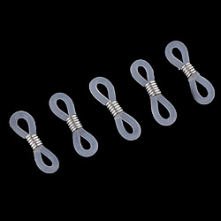 100pcs lanière de chaîne de lunettes finissent antidérapant boucles de bague en silicone blanc pas cher