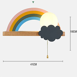 Avis Universal Applique murale de lit de chambre 12W Arc-en-ciel et étagère d'étude (trichrome)