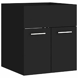 vidaXL Armoire d'évier Noir 41x38,5x46 cm Aggloméré