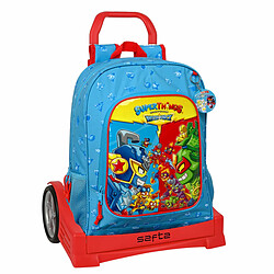 Cartable à roulettes SuperThings Rescue force 32 x 42 x 14 cm Bleu 