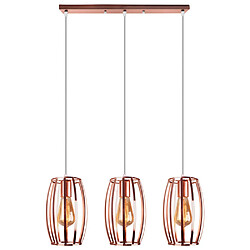 Stoex Suspensions Luminaires Industriel 3 Cage forme Olive , Lustre Abat-jour en Style Nordique E27 pour Décor Restaurant Salle Chambre -Or rose