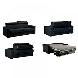 Acheter Inside 75 Canapé EXPRESS SIDNEY DELUXE 120 cm cuir vachette noir matelas 16 cm