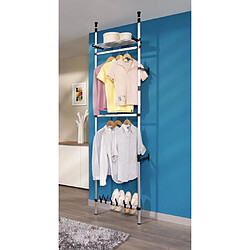 Acheter vidaXL Système de garde-robe télescopique barres et étagère Aluminium