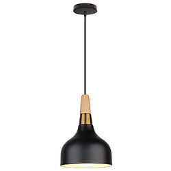 Stoex Lampe À Suspension Moderne Ø15CM Plafonnier Vintage Lampe À Suspension Nordique Pour Café, Bar, Restaurant (Noir)