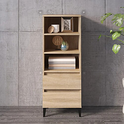 vidaXL Buffet haut Chêne sonoma 40x36x110 cm Bois d'ingénierie