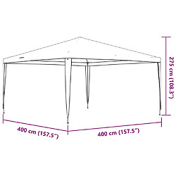 vidaXL Tente de réception professionnelle 4x4 m Vert 90 g/m² pas cher