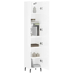 Avis Maison Chic Buffet,Meuble de Rangement,commode pour salon,Cuisine Blanc brillant 34,5x34x180 cm Bois d'ingénierie -MN21774