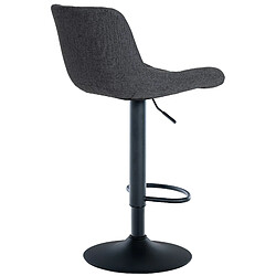 Decoshop26 Lot de 2 tabourets de bar structure métallique noir assise en tissu noir avec surpiqûres 10_0004447 pas cher