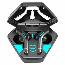 G28 Casque Binaural Bluetooth 5.2 Écouteurs De Jeu Sans Fil Avec Étui De Charge Cool Breathing Light Sport Écouteurs Noir