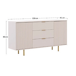 Bestmobilier Monica - buffet - beige - 150 cm pas cher