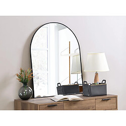 Vente-Unique Miroir arche en métal - L.65 x H.80 cm - Noir - MAILEN