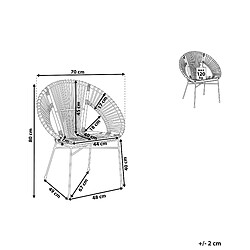 Avis Beliani Chaise de salle à manger Rotin Noir SARITA