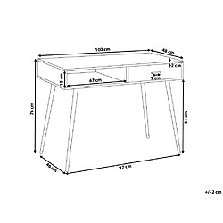 Beliani Bureau marron clair 100 x 48 cm DEORA